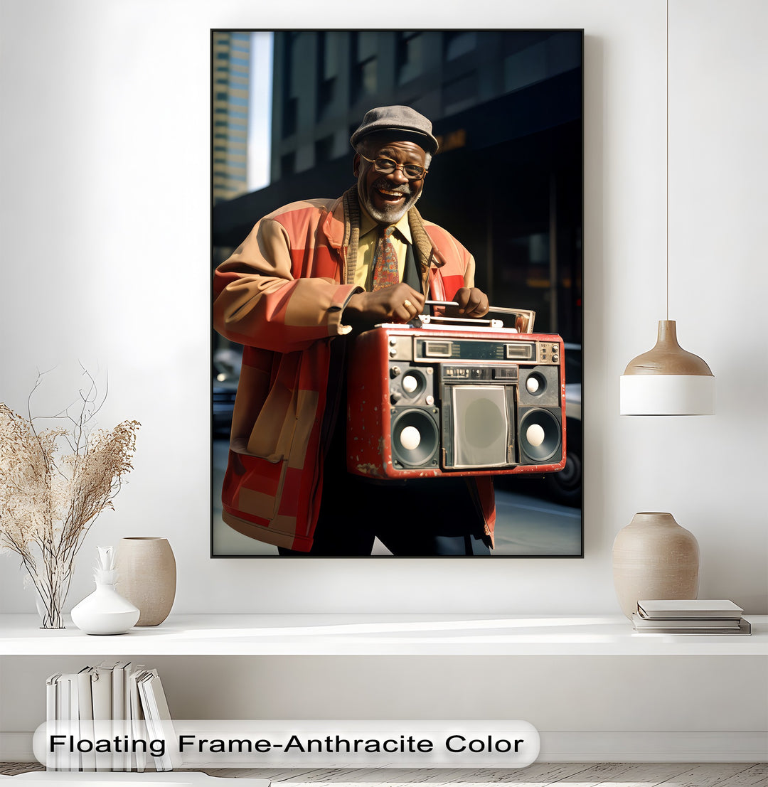 BoomBox Legend – Urban Retro Street Art Canvas Print