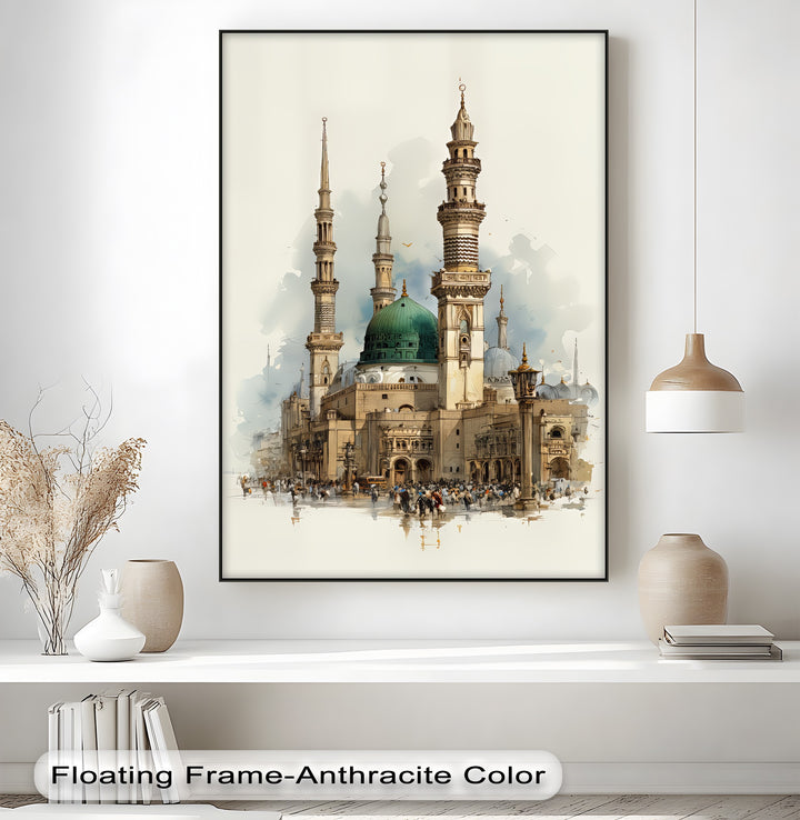 Sacred Serenity – Al-Masjid an-Nabawi Medina Canvas Print