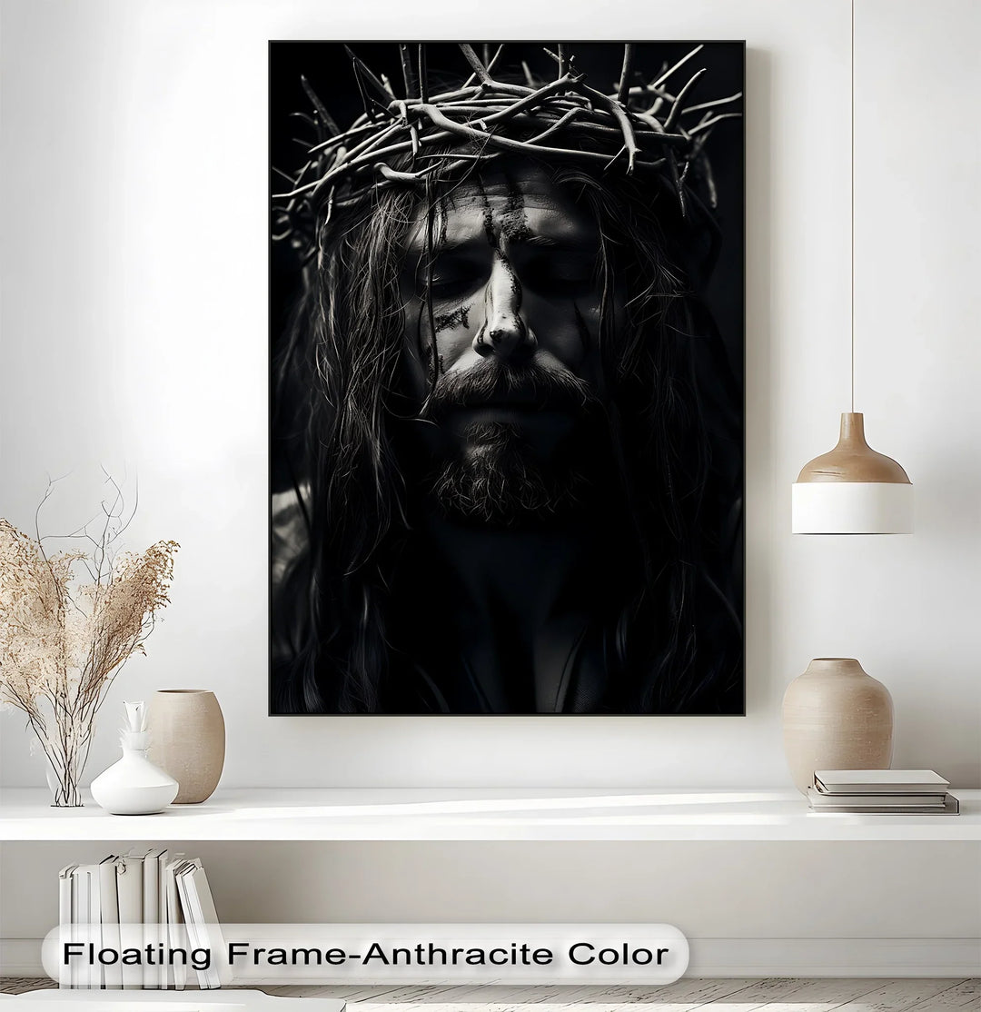 Silent Redemption – Jesus with Crown of Thorns Canvas Prints - MyPhotoStation
