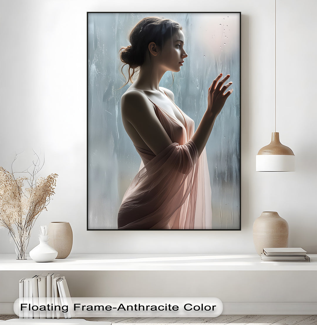 Rain-Kissed Elegance – Erotic Canvas Print
