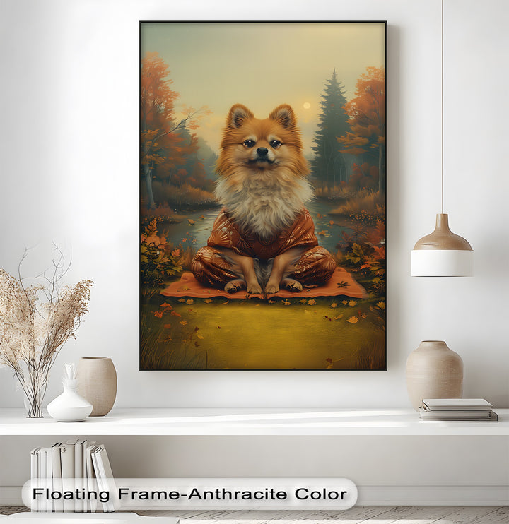 Zen Fox Pup – Autumn Forest Portrait Puppies Canvas Print