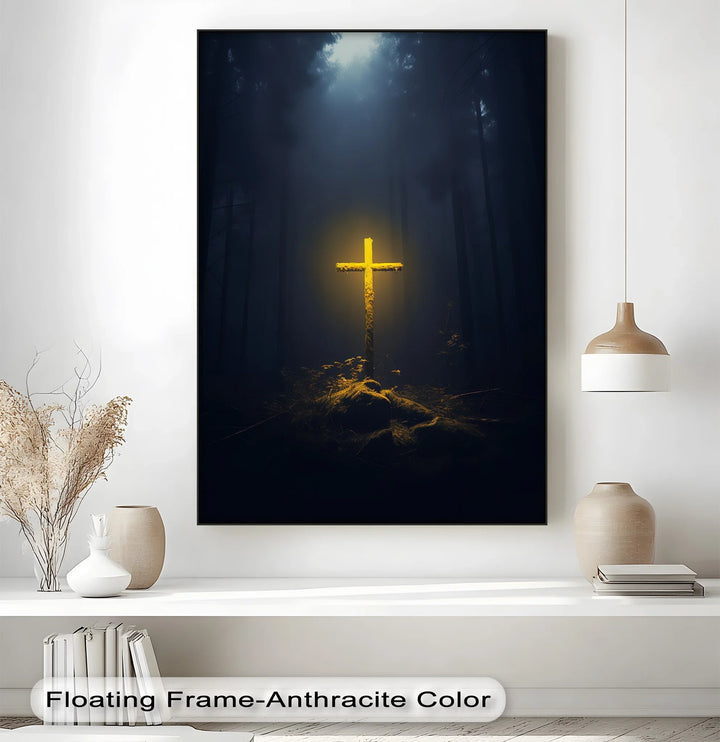 A glowing beacon in the dark—this inspirational photo canvas symbolizes faith that never fades.

