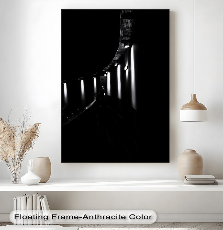 Echo Passage – Abstract Light Corridor Canvas Prints