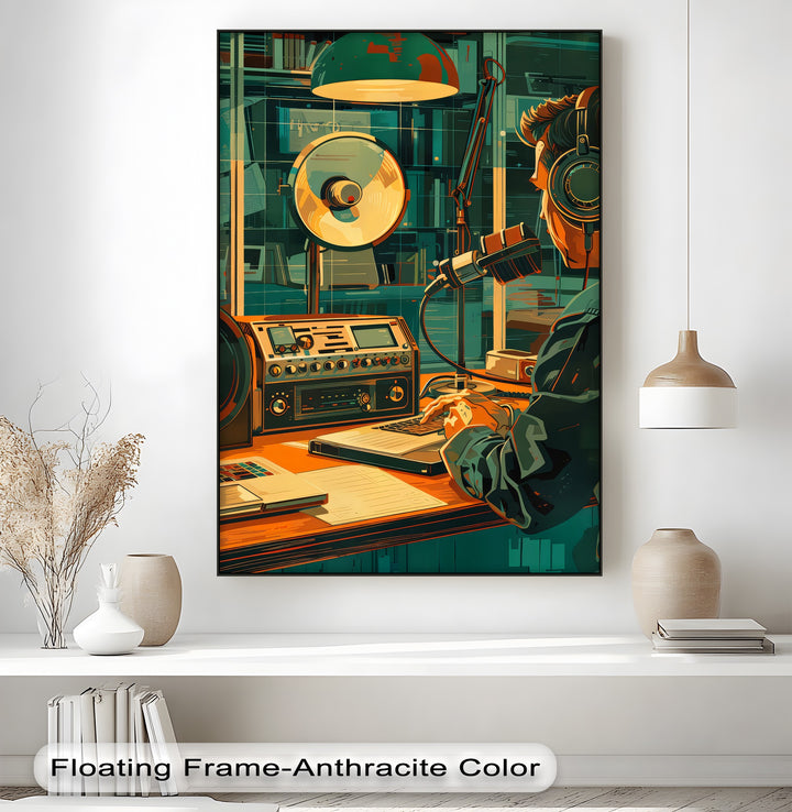 Broadcast Flow – Modern DJ Studio Canvas Print