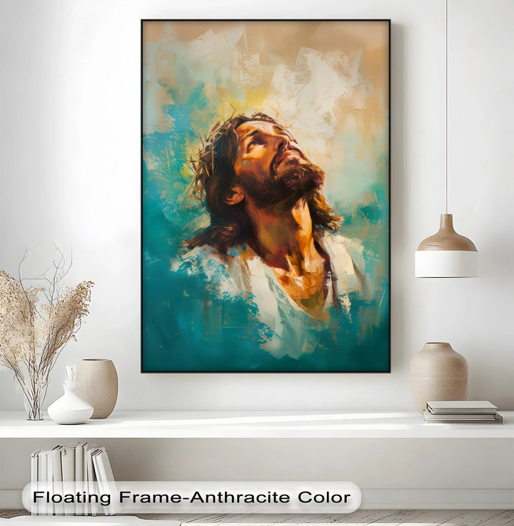 Savior’s Gaze – Crown of Thorns Portrait Canvas Print