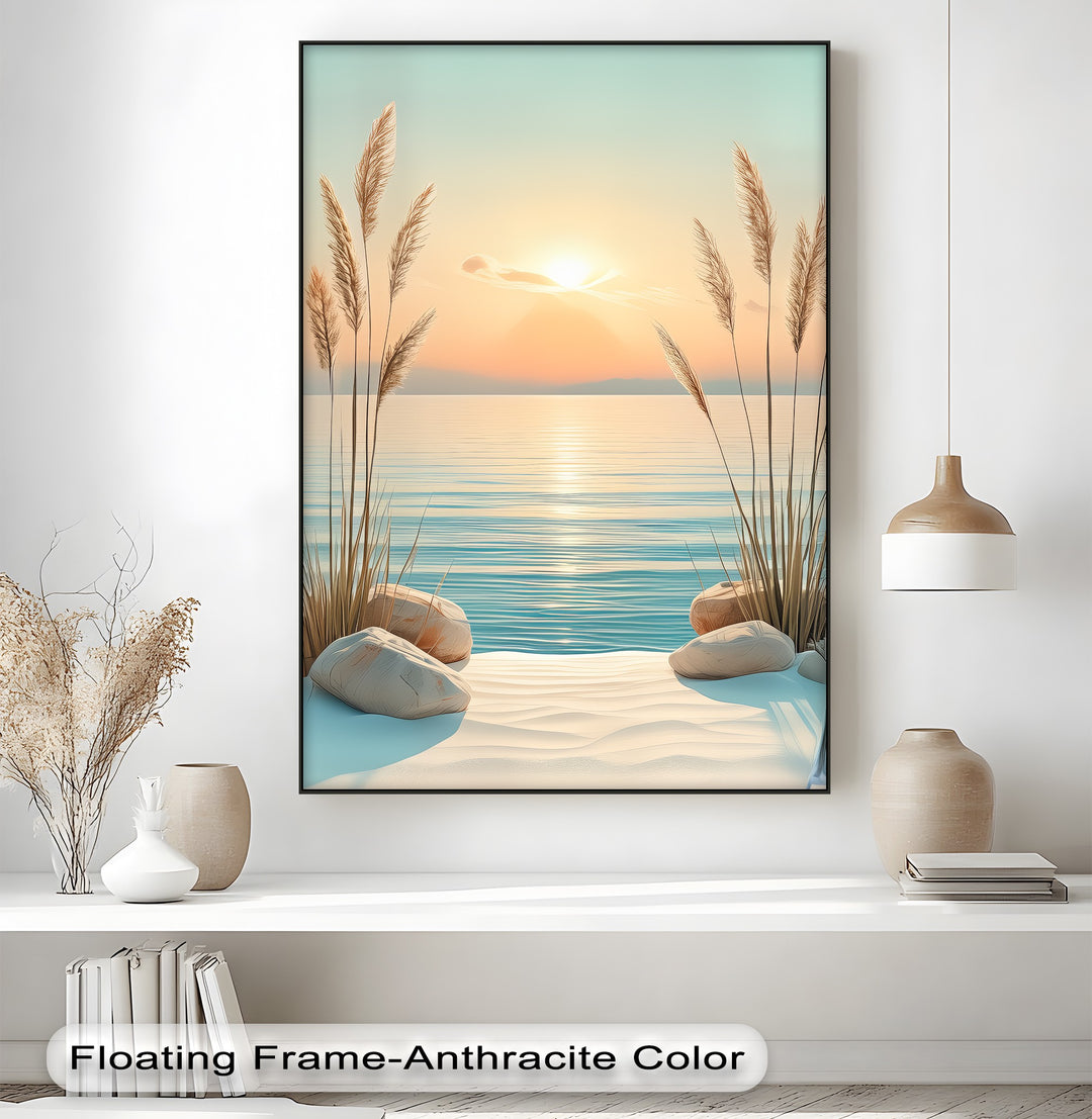 Serenity at Sunrise – Coastal Minimalist Canvas Print