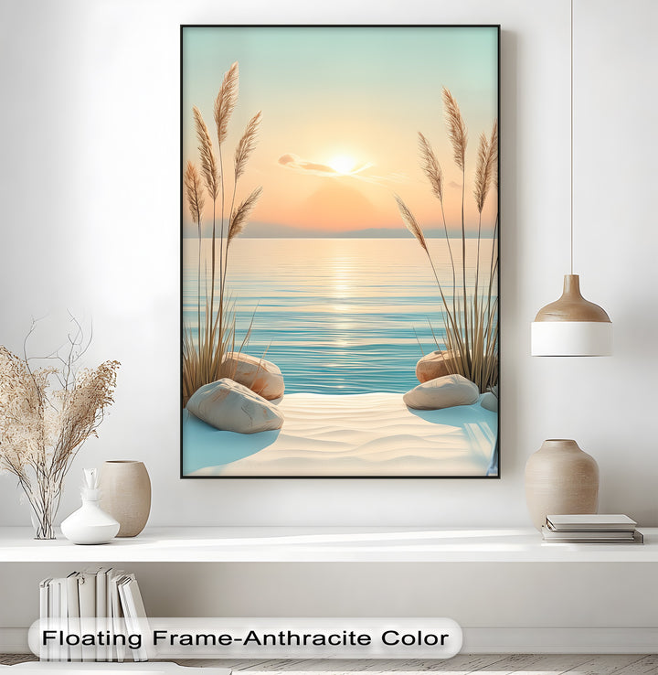 Serenity at Sunrise – Coastal Minimalist Canvas Print