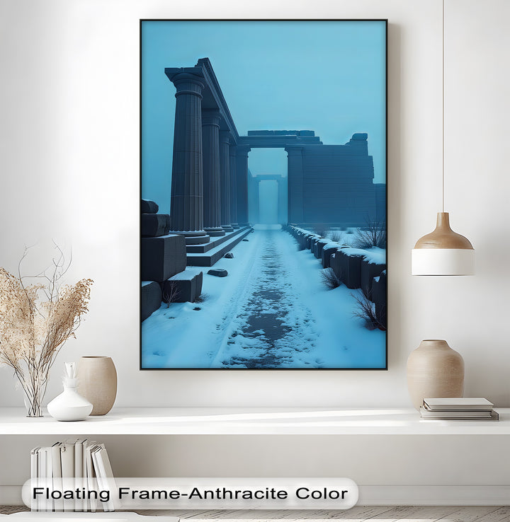 Frozen Passage – Ancient Ruins Canvas Print
