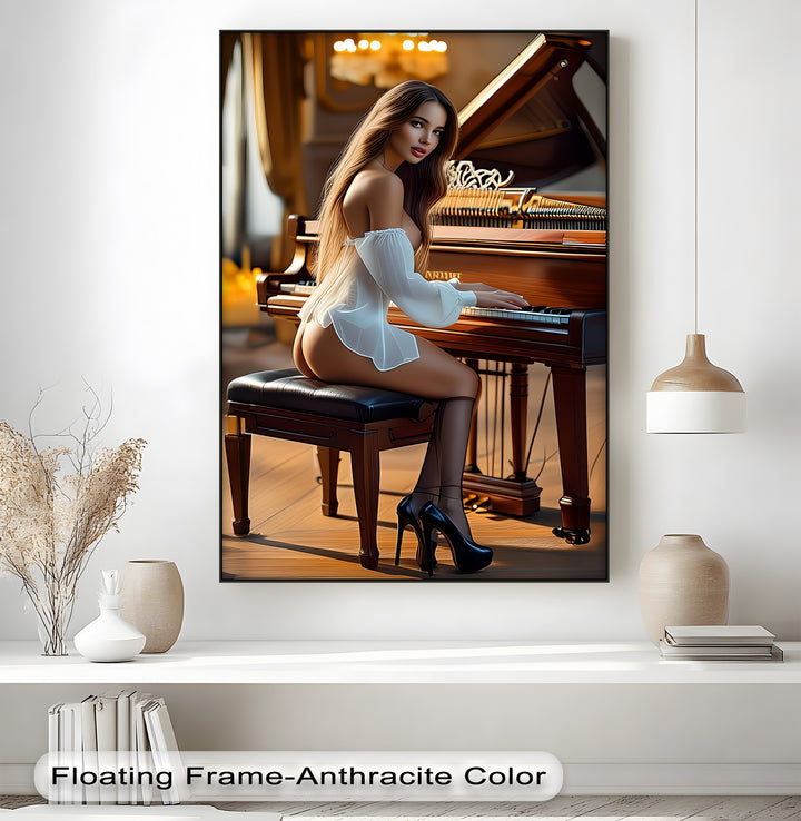 Luxury Piano Artwork Canvas – Elegant Framed Canvas Prints