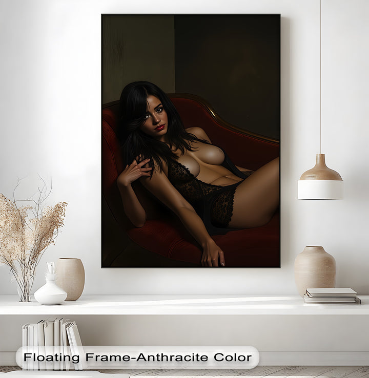 Crimson Desire – Erotic Canvas Print