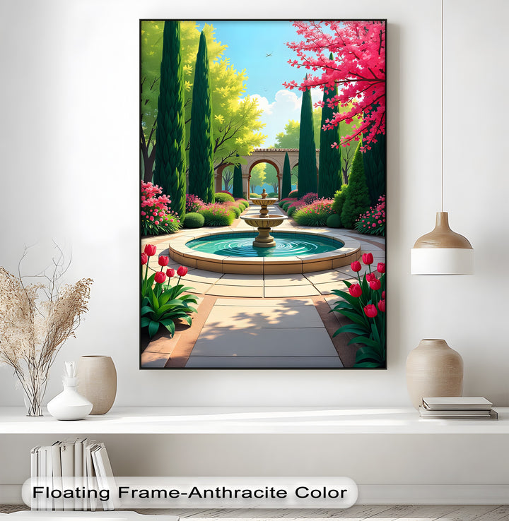 Spring Serenity – Mediterranean Garden Canvas Print