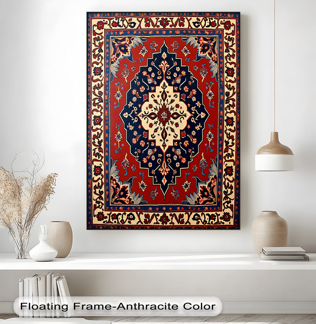 Midnight Garden Medallion – Persian Canvas Print