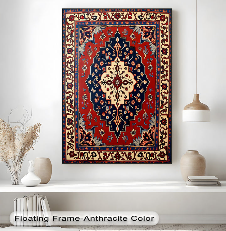 Midnight Garden Medallion – Persian Canvas Print