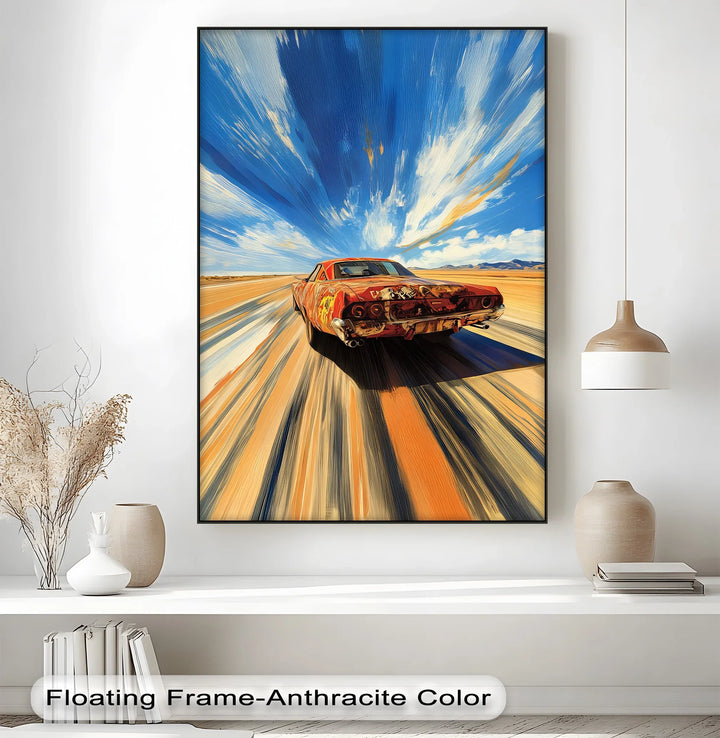 Blazing Speed on Desert Highway – Car Canvas Print - MyPhotoStation