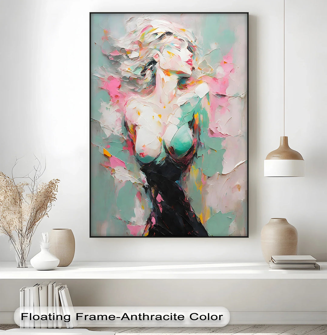 Dreamlike Grace – Abstract Female Figure Erotic Canvas Print - MyPhotoStation