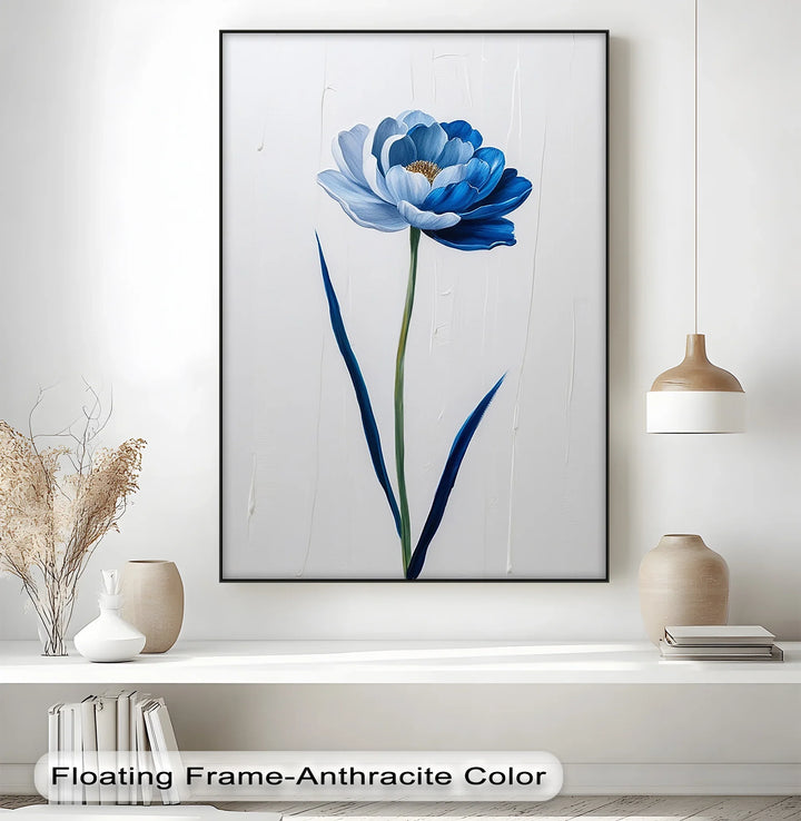 Midnight Bloom – Elegant Blue Petal Flower Blue Canvas Prints - MyPhotoStation
