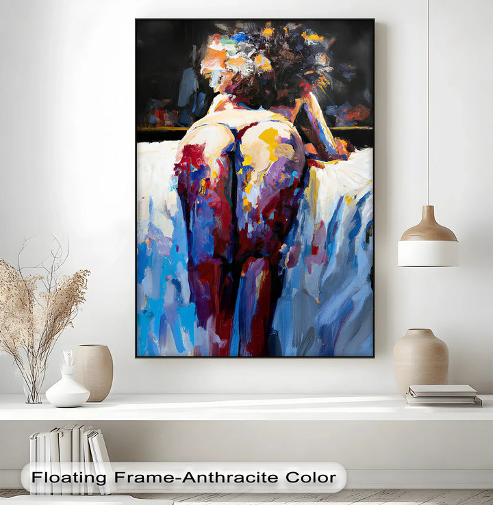 Colorfall Desire – Bold Abstract Female Form Canvas Print - MyPhotoStation