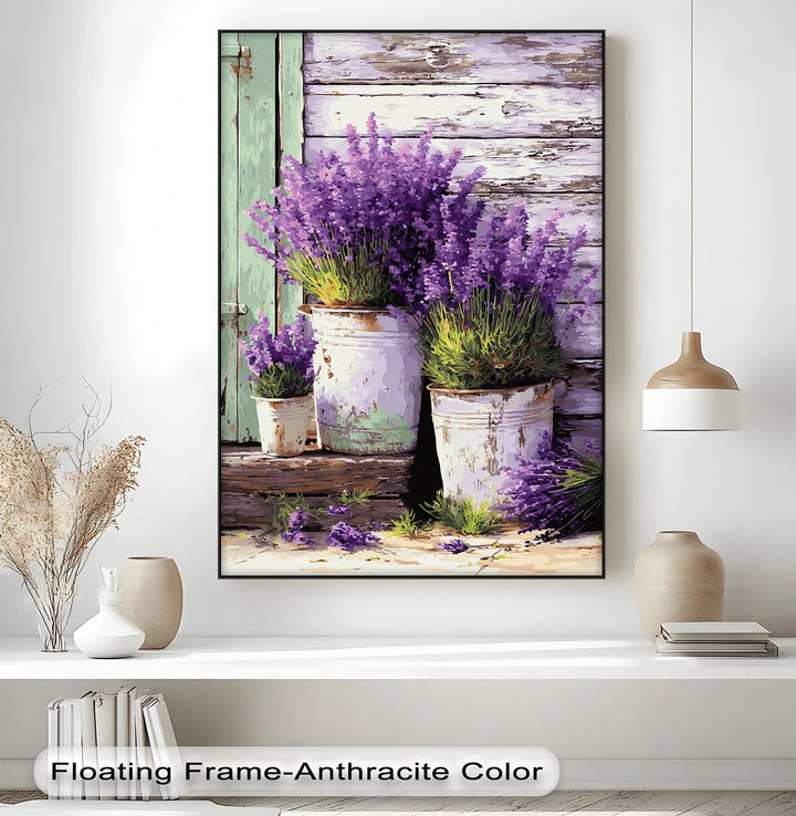 Lavender Charm – Rustic Country Floral Canvas Print - MyPhotoStation