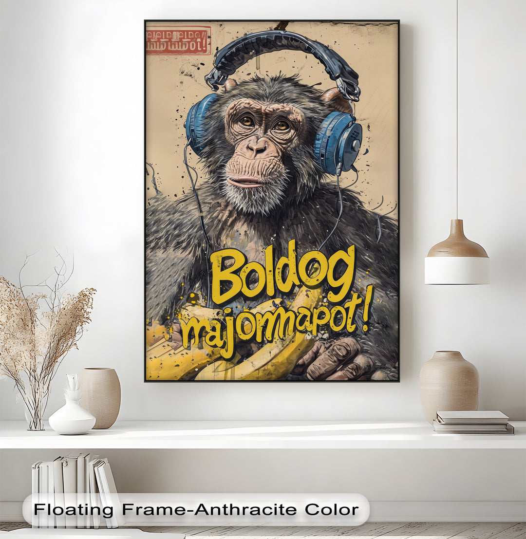 Winterliche Ruhe – Japanische Frau im blauen Kimono, Leinwanddruck | Gerahmtes Kunstwerk