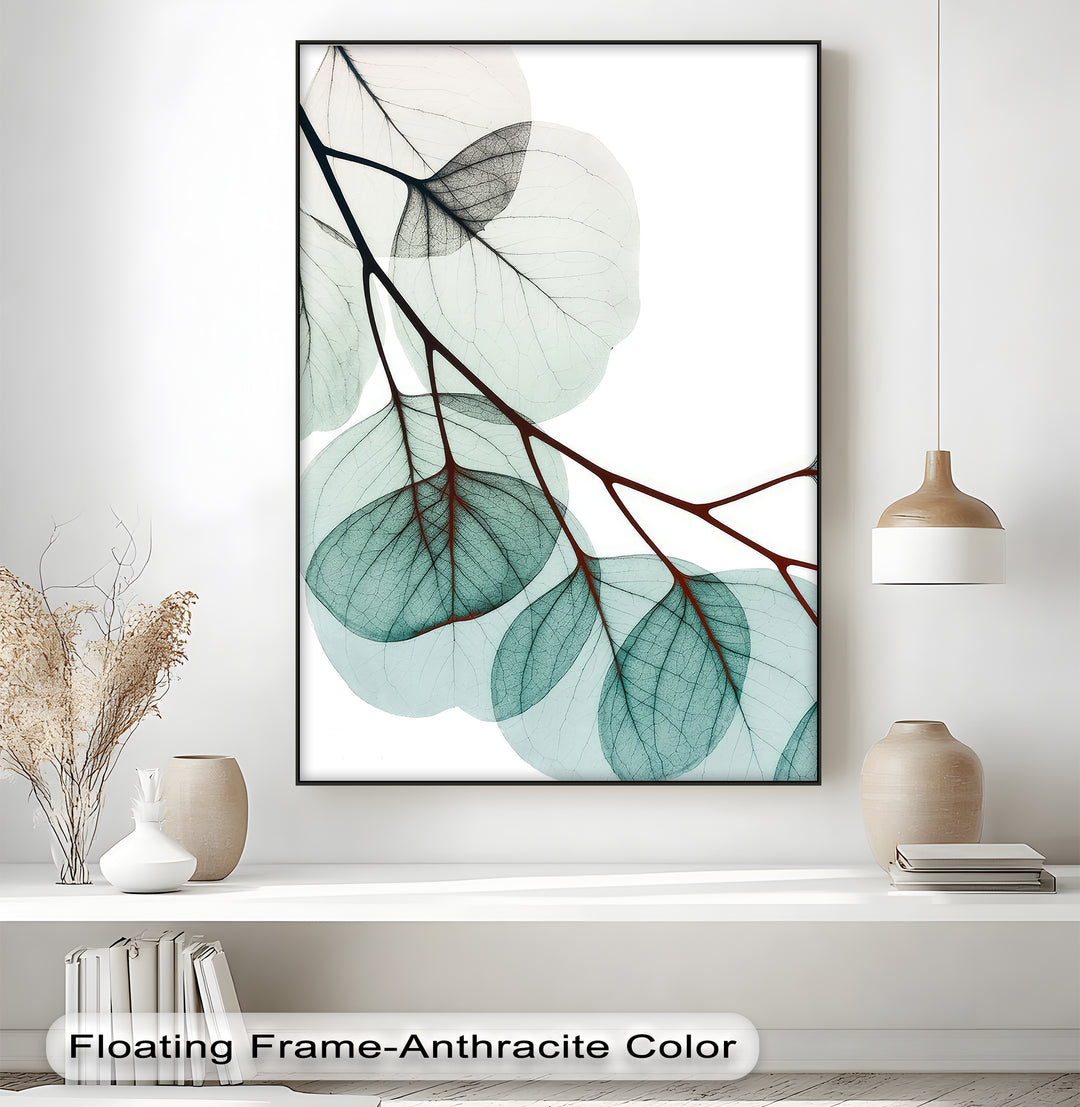 Winterliche Ruhe – Japanische Frau im blauen Kimono, Leinwanddruck | Gerahmtes Kunstwerk