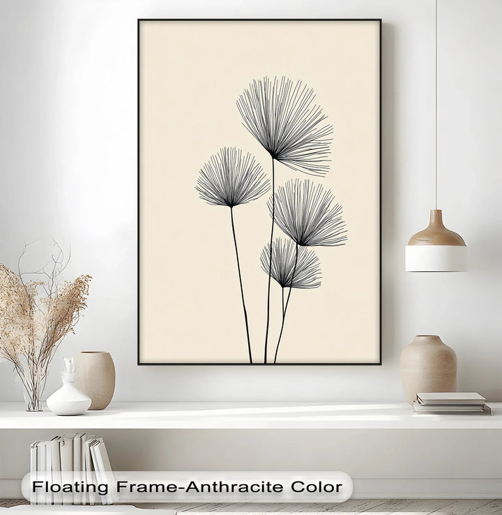Elegant Line Art Botanicals – Minimalist Floral Canvas Print - MyPhotoStation