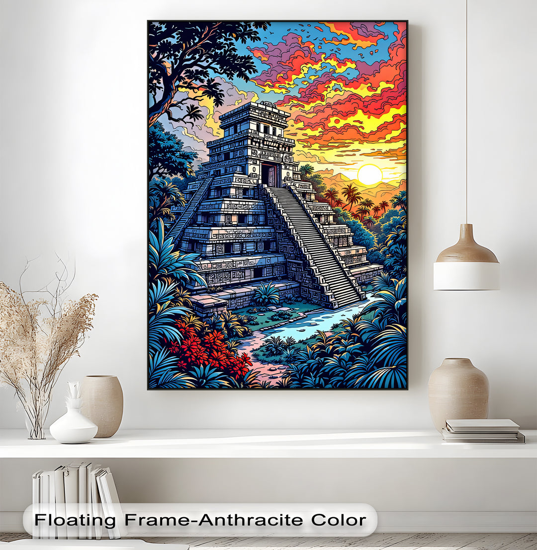 Temple of the Sun – Ancient Mayan Pyramid Canvas Print | Artwork Canvas