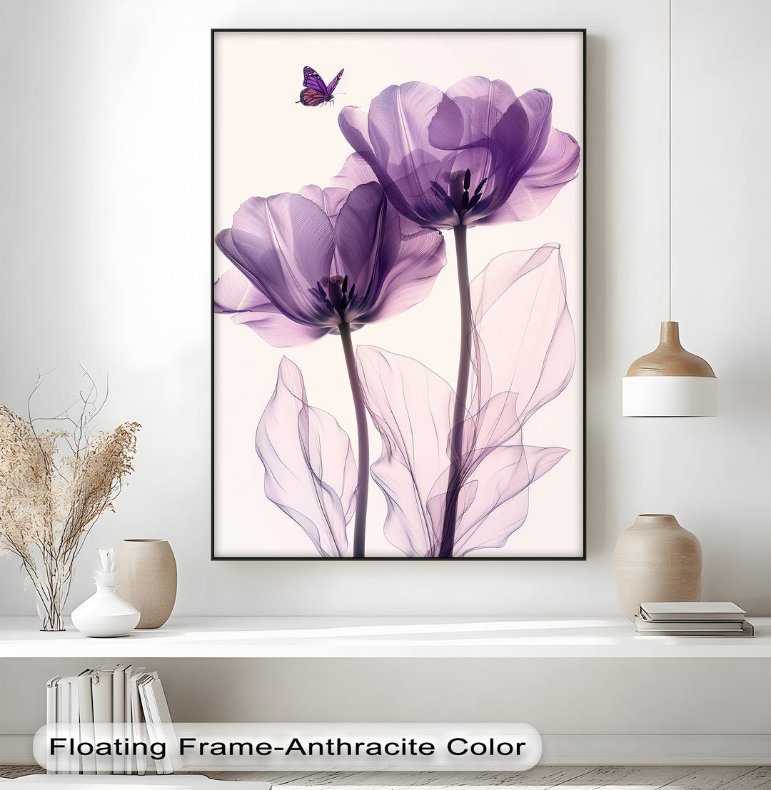 Winterliche Ruhe – Japanische Frau im blauen Kimono, Leinwanddruck | Gerahmtes Kunstwerk