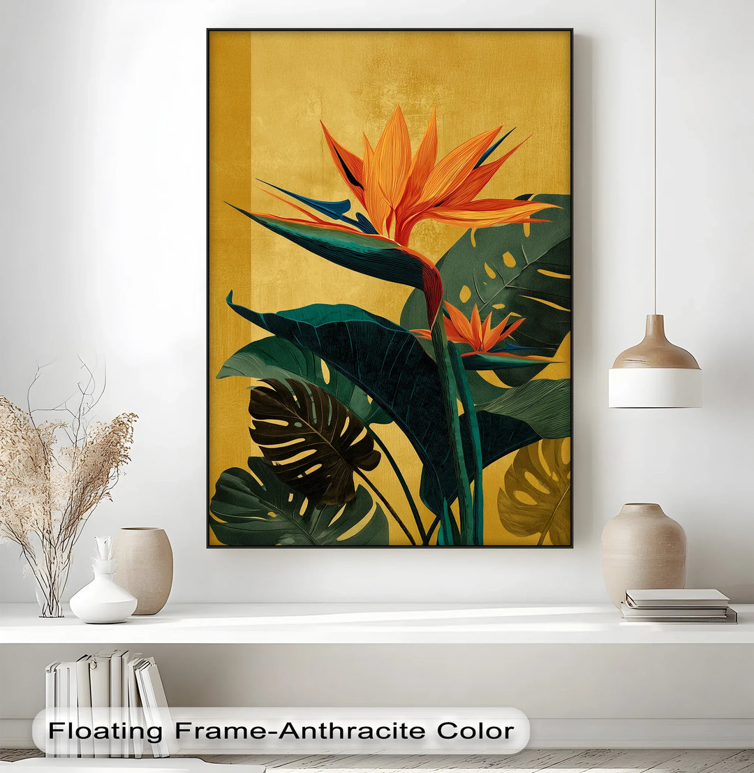 Tropical Bird of Paradise Bloom – Bold Botanical Canvas Print - MyPhotoStation