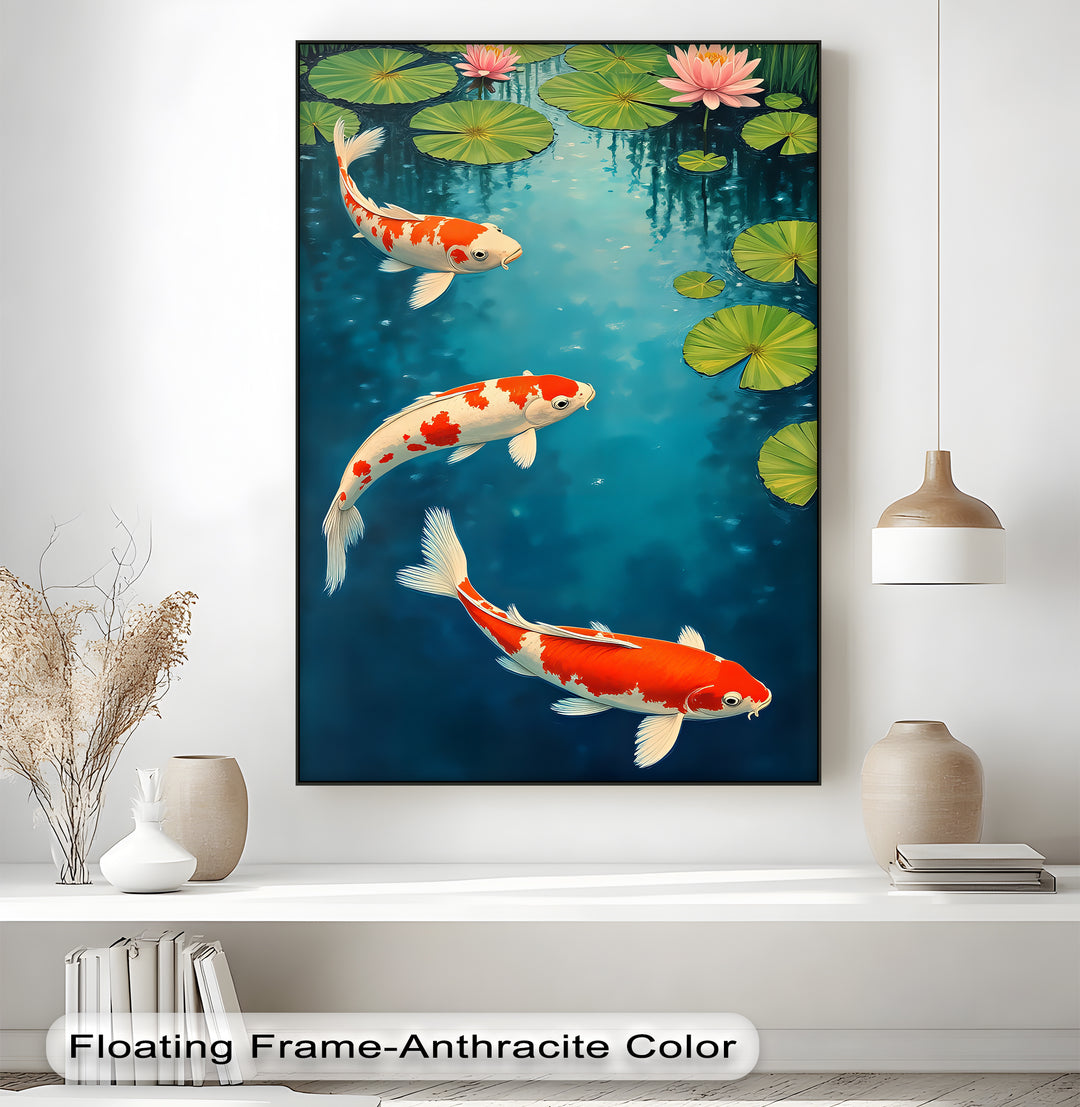 Tranquil Harmony – Japanese Koi Fish Canvas Wall Art | Artwork Canvas