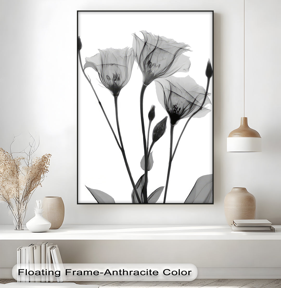 Winterliche Ruhe – Japanische Frau im blauen Kimono, Leinwanddruck | Gerahmtes Kunstwerk