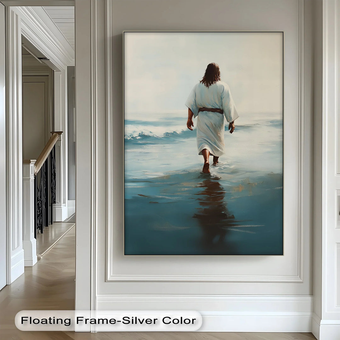 A stunning canvas painting that portrays Jesus’ unwavering path of faith and purpose.

