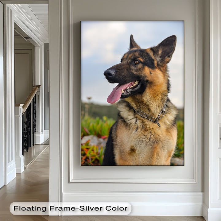 Loyal Guardian – German Shepherd Outdoor Portrait Puppies Canvas Print