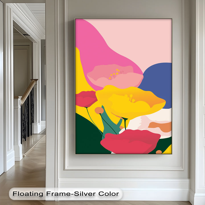 Bold Bloomscape – Vibrant Abstract Flower Canvas Print