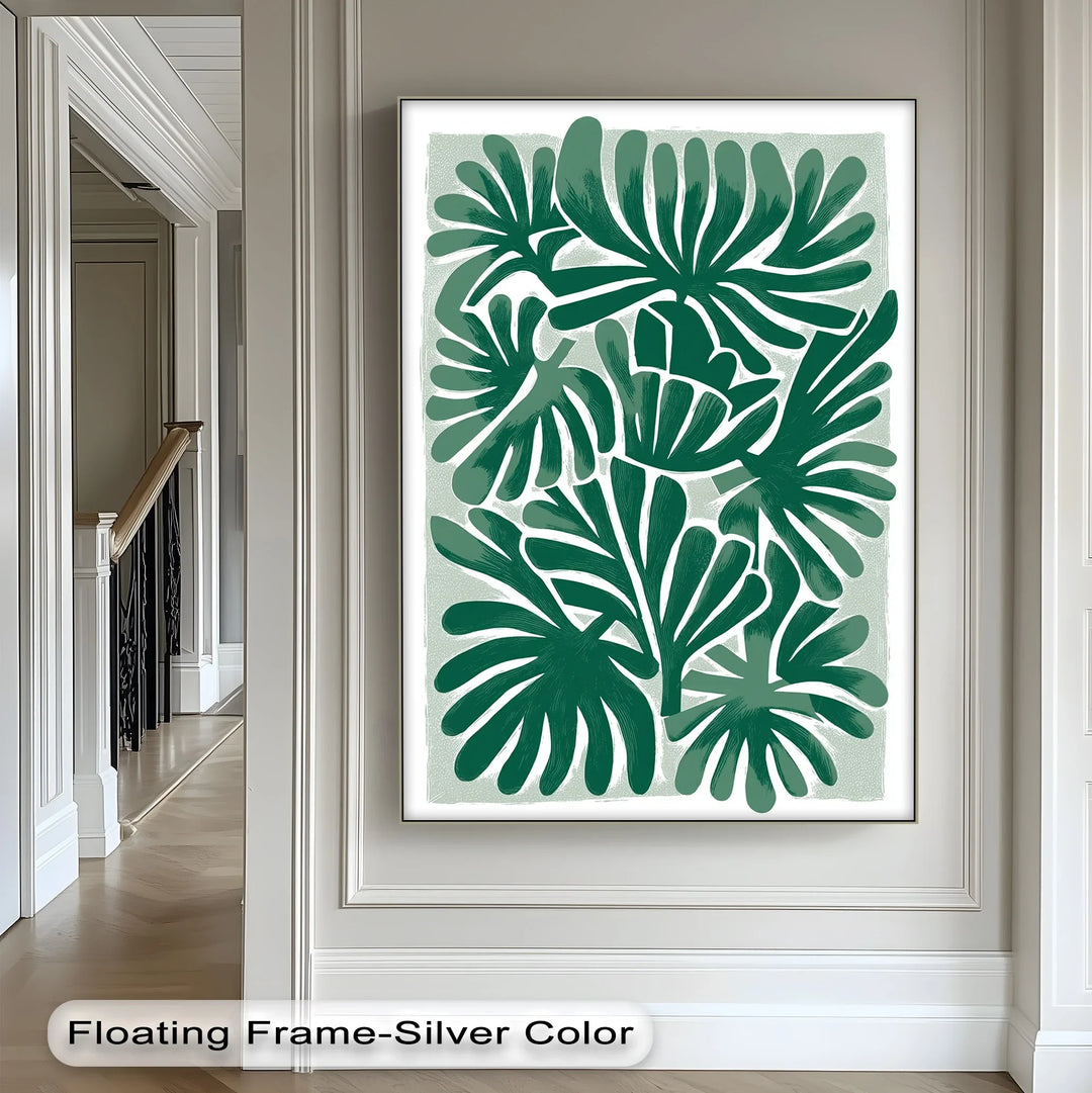 Tropical Frond Symphony – Bold Green Botanical Canvas Print - MyPhotoStation