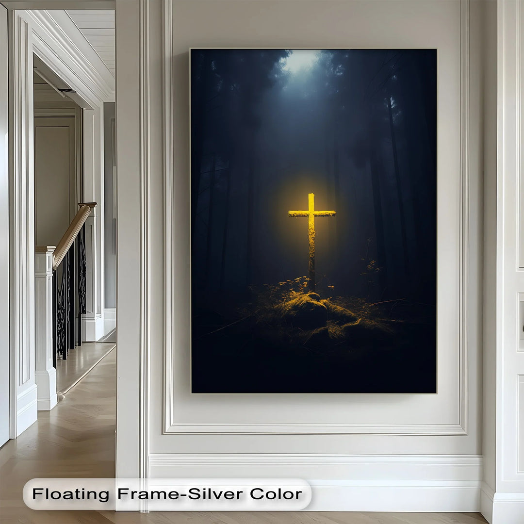 Bathed in divine light, this powerful canvas print evokes deep reflection and spiritual presence.

