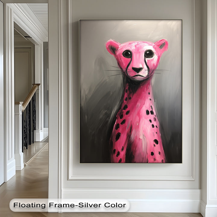 Fierce & Fuchsia – Abstract Pink Cheetah Canvas Print