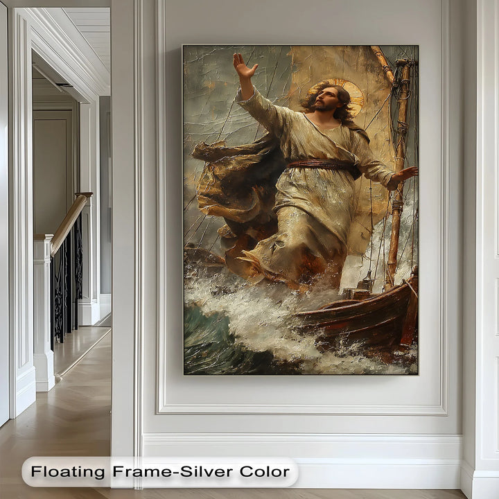 Jesus Calming the Storm – Inspirational Christian Canvas Print - MyPhotoStation