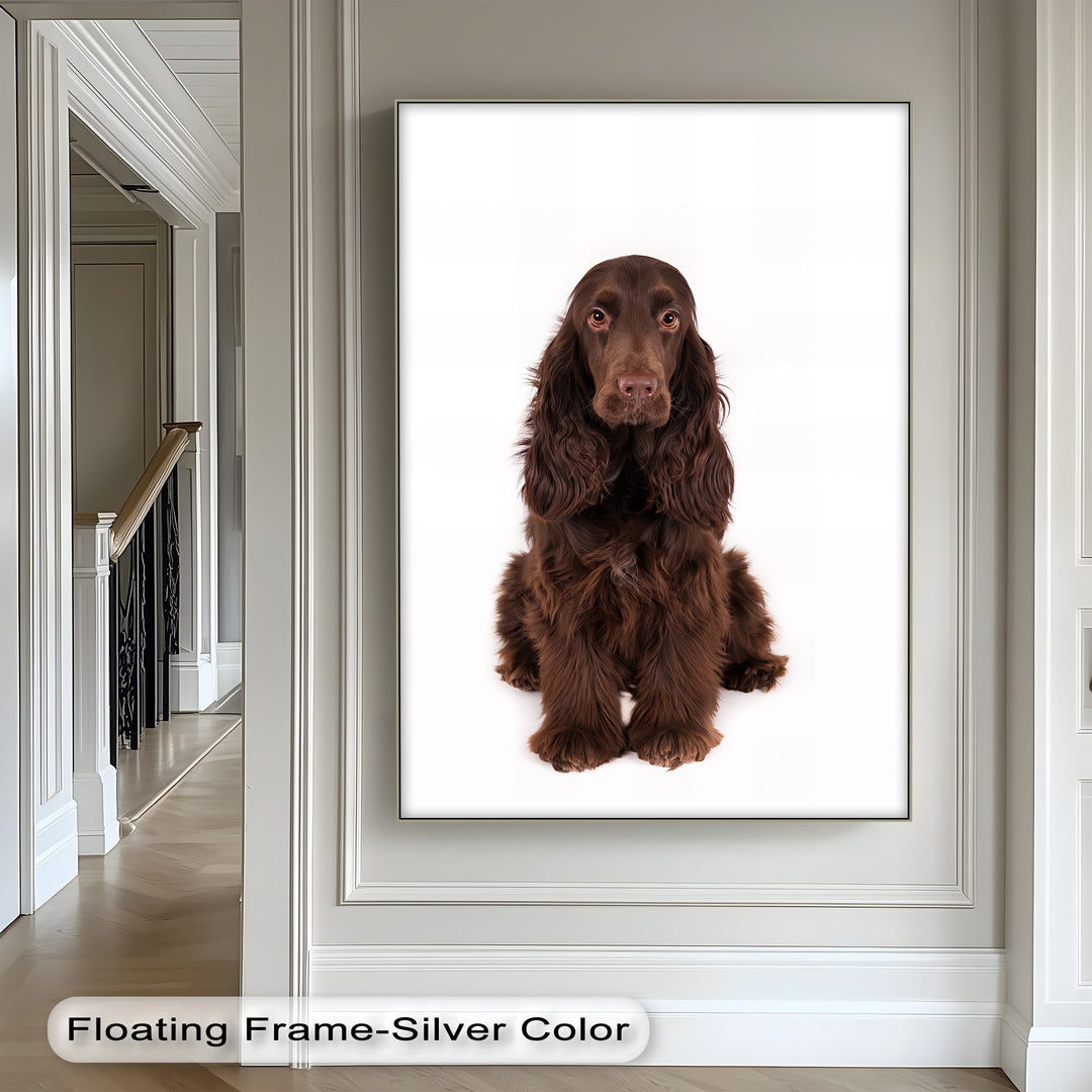 Chocolate Spaniel Portrait – Realistic Dog Canvas Print