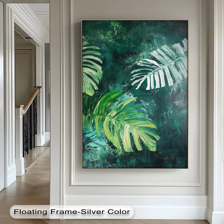 Tropical Monstera Brushstrokes – Lush Leaf Canvas Print - MyPhotoStation