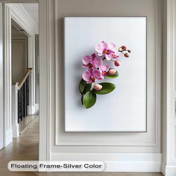 Graceful Orchid Cascade – Pink Botanical Canvas Print