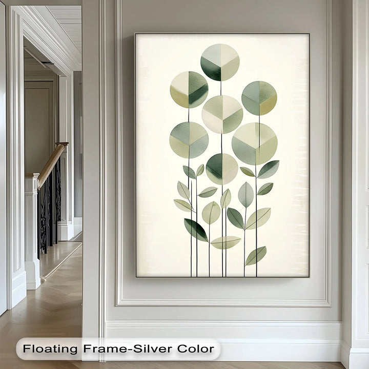 Geometric Leaf Totems – Minimalist Botanical Canvas Print - MyPhotoStation