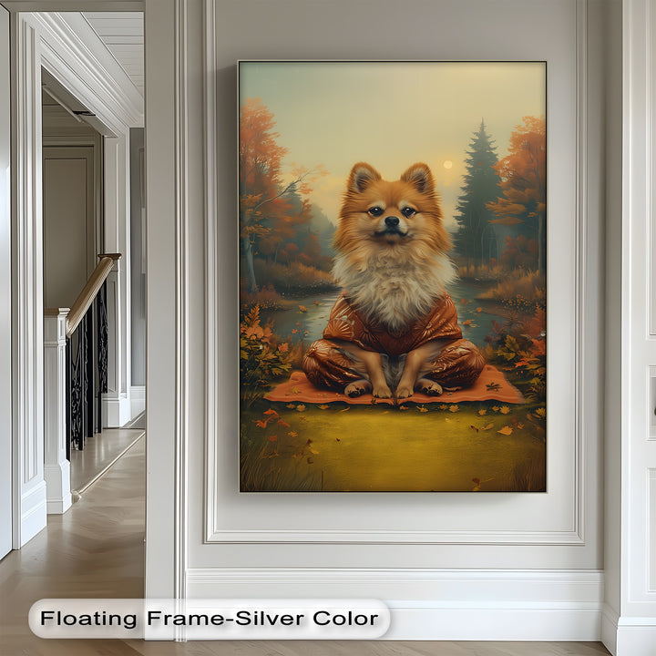 Zen Fox Pup – Autumn Forest Portrait Puppies Canvas Print