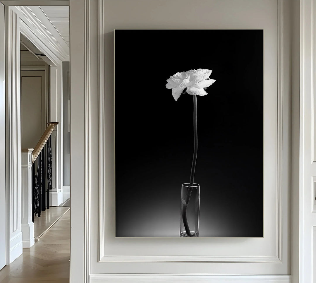 Solitary Grace – White Flower in Vase Canvas Prints - MyPhotoStation