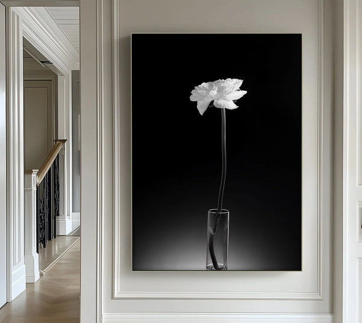 Solitary Grace – White Flower in Vase Canvas Prints - MyPhotoStation
