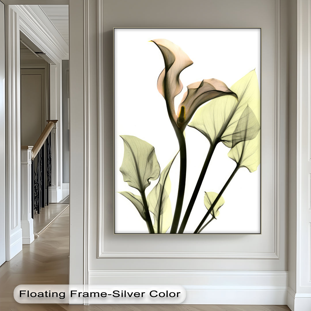 Soft Calla Grace – Minimalist Botanical Canvas Print