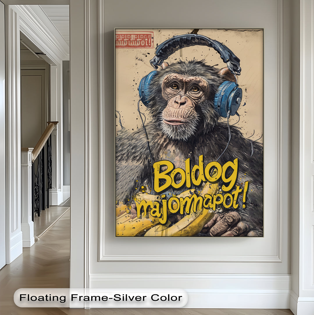 Winterliche Ruhe – Japanische Frau im blauen Kimono, Leinwanddruck | Gerahmtes Kunstwerk