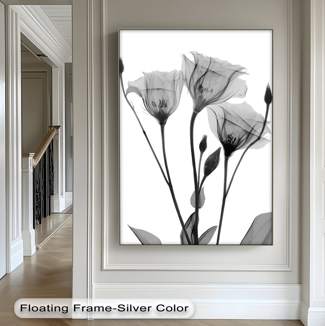 Winterliche Ruhe – Japanische Frau im blauen Kimono, Leinwanddruck | Gerahmtes Kunstwerk