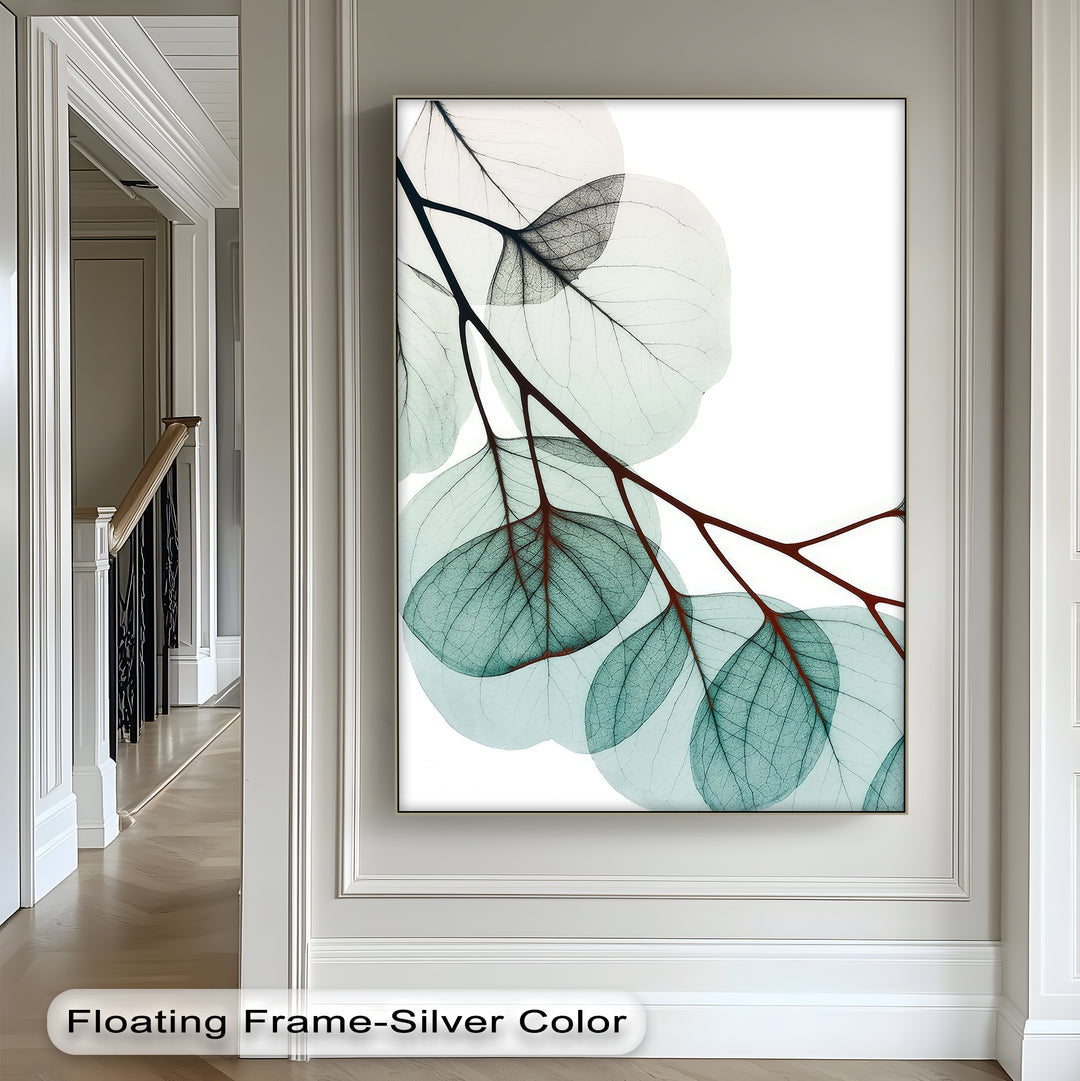 Winterliche Ruhe – Japanische Frau im blauen Kimono, Leinwanddruck | Gerahmtes Kunstwerk