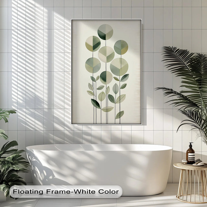 Geometric Leaf Totems – Minimalist Botanical Canvas Print - MyPhotoStation