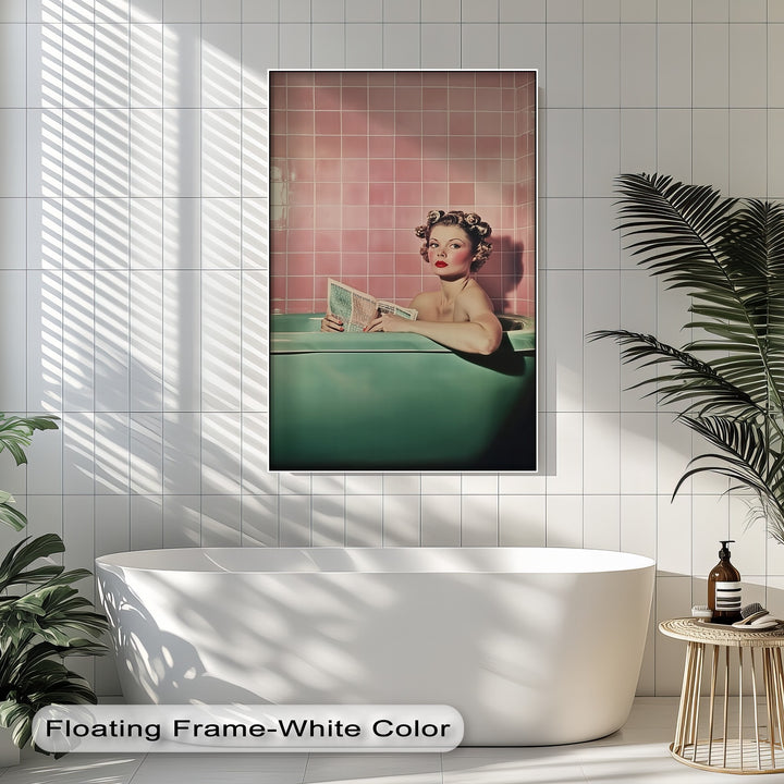 Designed for lovers of old Hollywood glamour, this retro wall print brings elegance, confidence, and timeless beauty to your bathroom or dressing room.

